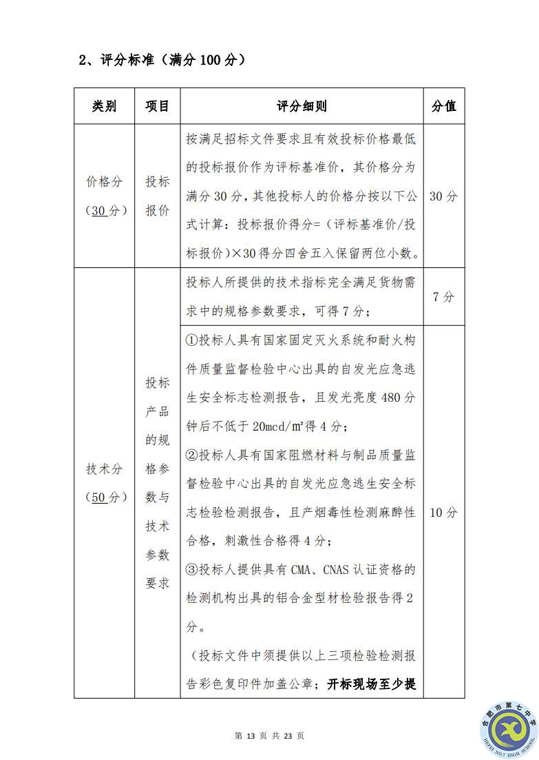 合肥七中運動場臺階自發(fā)光應(yīng)急逃生安全標志建設(shè)項目招標公告(圖13)