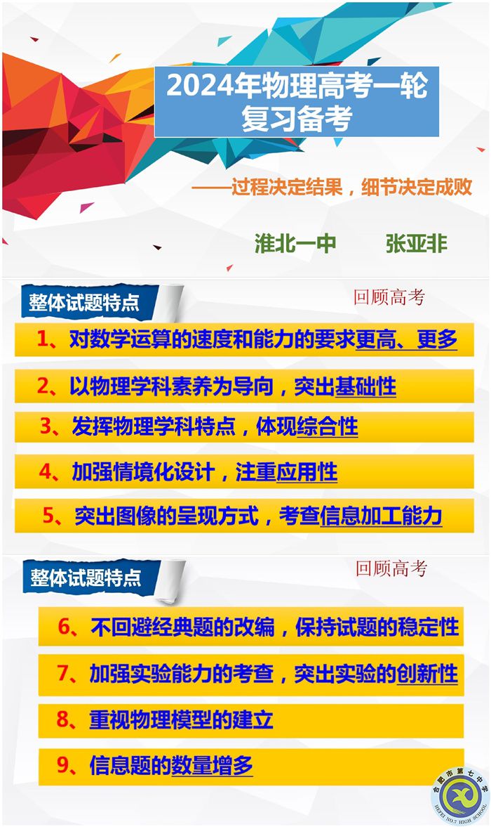 物理篇：安徽省2024屆高考一輪備考規(guī)劃及實施策略研討會(圖2)